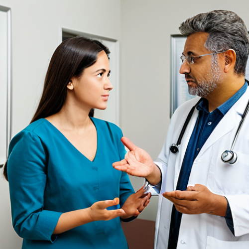 Cultural Sensitivity**

"A fully clothed, professional medical coordinator meeting with a patient. The coordinator is explaining treatment options with an interpreter present. The setting is a bright, modern consultation room. The patient and coordinator are engaged in a respectful discussion, showing cultural sensitivity. Appropriate attire, modest clothing. Perfect anatomy, correct proportions, natural pose, well-formed hands, proper finger count, natural body proportions. Safe for work, appropriate content, professional, family-friendly, high quality."

**
