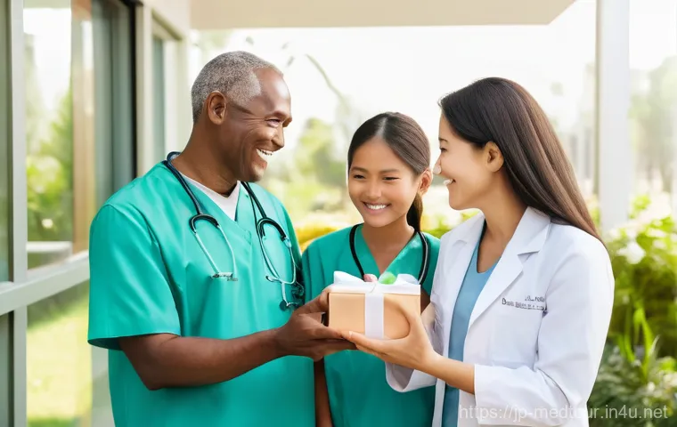 의료관광코디네이터 커리어패스 - A highly skilled male medical tourism coordinator, dressed in a tailored suit, is confidently explai...